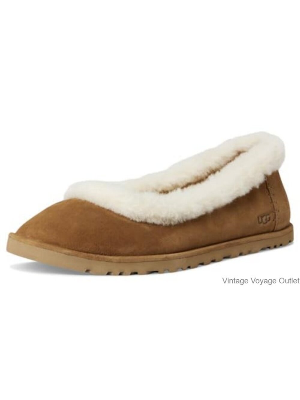 Suede Ballet Flats Sheepskin Lining Round Toe Comfort Slip-On Flats